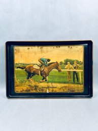 Vintage Tin Tray: Checking Daybreak, Early Times Collection, Original Artist John Clymer