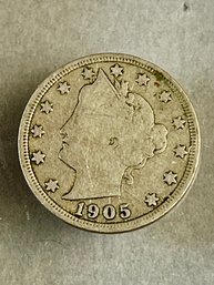 1905 United States Liberty Head ('V') Nickel, A 5-cent Coin