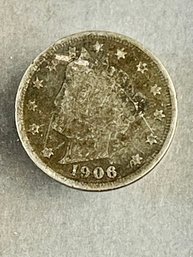 1906 Liberty Head 'V' Nickel (5-cent Coin)