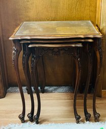 Inlaid Wood Italian Nesting Tables