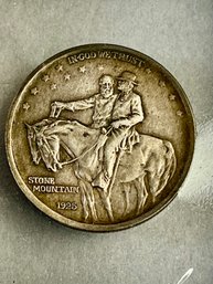 1925 Stone Mountain Memorial Silver Half Dollar, A U.S. Commemorative Fifty-cent Piece