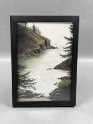 Pirates Cove - Colored Pencil, Unsigned