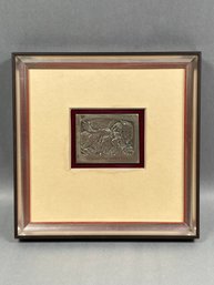 Framed Judaica Silver Plaque By Artist, Boris Schatz (#2)