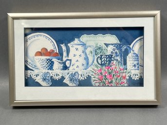 China Shelf - Artist, Petra Fursman - Small Original Watercolor