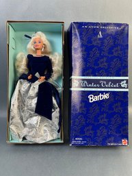 Vintage Avon Exclusive Winter Velvet Barbie By Mattel.
