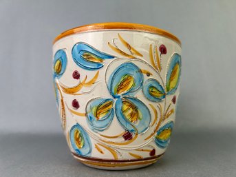 Small Floral Italian Planter
