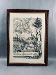 Original Lithograph Titled 'Kde Domov Můj' (Where My Home Is)