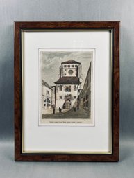 Vintage Color Lithograph Or Photochrom Depicting The Facade Of The Church Of Our Lady Of The Snows