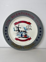 VTG Silk City Calendar Co 1776 Bicentennial 1976 Prospect Park Collectible Dish