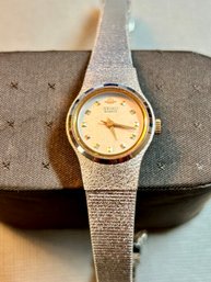 Vintage Seiko Silver Tone Watch With Metal Band