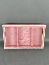 Gingham Pink Stockings Container