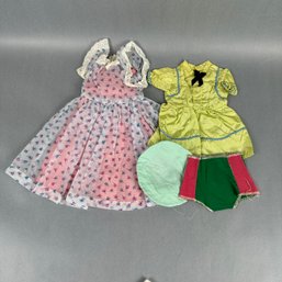 Doll Clothes For 17.5 Inch Doll- 2 Dresses, Cap And Shorts