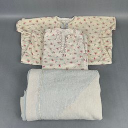 Clothes And Blanket For Porcelain Doll