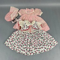 Doll Clothes For Porcelain Doll - 2 Dresses