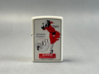 Zippo Lighter Windy Zippo Fan Test - White Matte