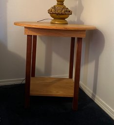 Wood Round Side Table