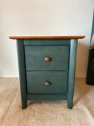 Stained & Painted 2 Drawer Nightstand #2 - Made In Canada