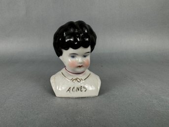 Porcelain Doll Head Named Agnes
