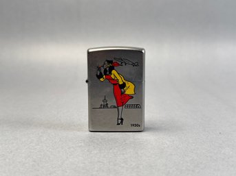 Zippo 1930s Windy Girl Satin Chrome Windproof Lighter