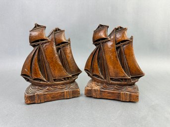 Vintage Ship Bookends