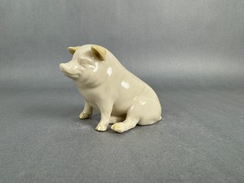 Small Belleek Pig
