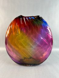Dan Bergsma Twisted Swirl Vase - Signed
