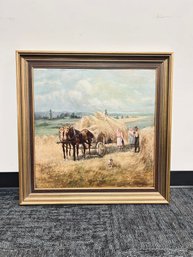 Vintage European Style Oil Painting On Canvas