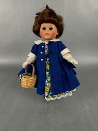 Ginny Doll - Blue Dress Coat Carrying A Basket