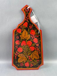 Traditional Russian Folk Art Khokhloma Hand Painted Cutting Board