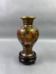 Cloisonne Vase - Brown Tones