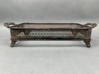 Silver Plate Casserole Dish Stand.