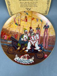 Hamilton Collection The Clowns Collectable Plate.