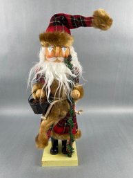 Holiday Home Santa In Plaid Nutcracker