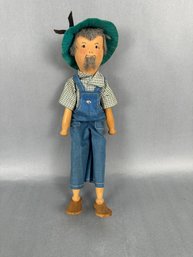 Schoenhut Wooden Doll: Farmer