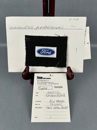 Ford Motor Company Mens Cotton Jacket Fabric Sample