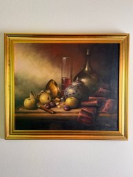 'Martwa Natura Z Winem' Still Life With Wine By Leszek Sokol 1994 (Signed)