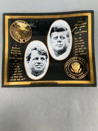 Vintage JFK And RFK Commemorative Ashtray.