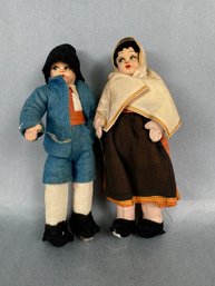 Small Italian Peasant Dolls Made In Florence