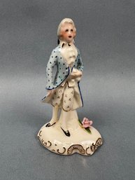 22k Gold Trim Porcelain Statue.