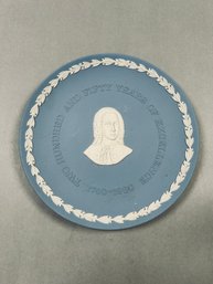 Vintage Wedgwood Blue Jasperware Whatman Business Commemorative Plate (1990)