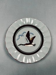 Vintage Stangl Pottery Fluted Edge Plate - Goose Design