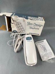 White Slim Design Telephone Conair Phone PR5007W