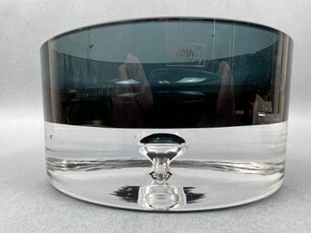 Vintage Krosno Smoked Glass Ashtray.