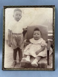 Mid Century Photograph Of A Couple Of Kids.