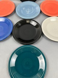 9 Multi Color Fiesta Ware 7 Inch Plates.