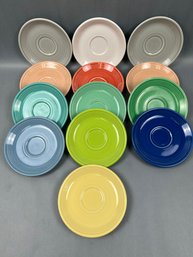 Set Of 13 Fiesta Ware 6 Inch Saucers.