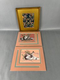 Painting By B. Black And 2  Pictures By Greg Anderson