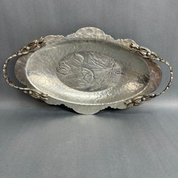 Hammered Aluminum Serving Tray By Hand Wrought Creations