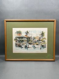 Lahaina Harbor Framed Print 71/500 - Artist Signed, George Allan