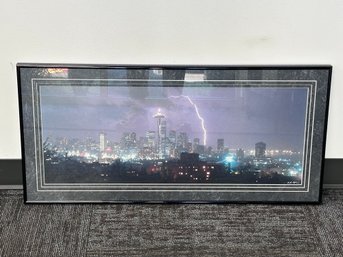Original Chuck Pefley Seattle Skyline Framed Photo